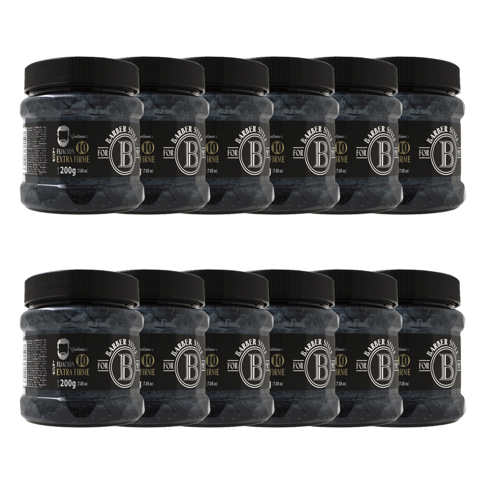 GEL PARA EL CABELLO 200GR BARBER STYLE (CAJA 12PZ) CGBS-200R