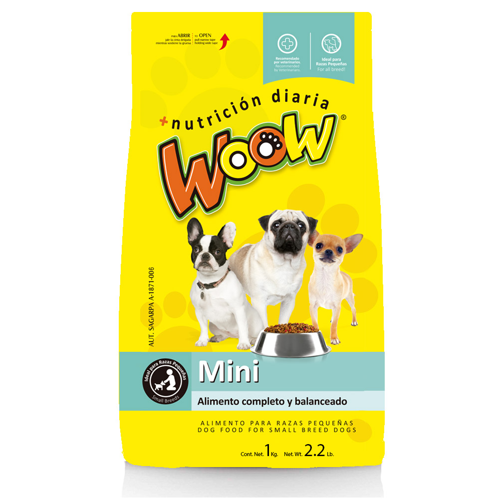 ALIMENTO PARA PERROS MINI 1KG WOOW WM1