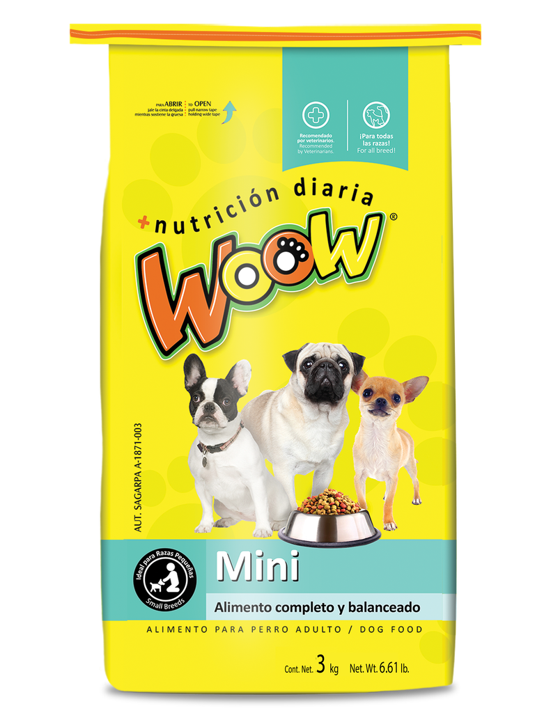 ALIMENTO PARA PERROS MINI 3KG WOOW WM3