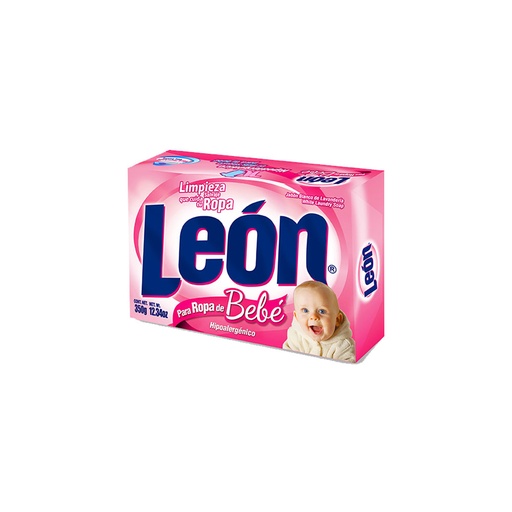 [B089SMX75T] CAJA JABÓN LEÓN BEBÉ ROSA 350GR (20PZ) CJB350