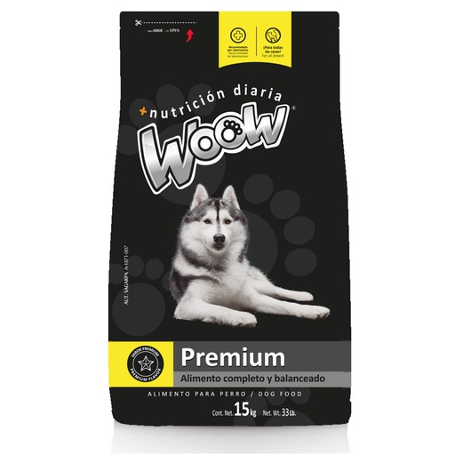[B084T2BK5P] ALIMENTO PARA PERROS PREMIUM 15KG WOOW WP15