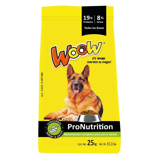 [B084SPPJ9B] ALIMENTO PARA PERROS ESTANDAR 25KG WOOW WE25